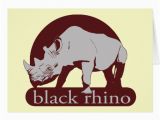 Rhino Birthday Card Black Rhino Greeting Card Zazzle