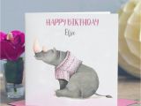 Rhino Birthday Card Child 39 S Rhino Birthday Card by Lisa Marie Designs