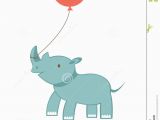 Rhino Birthday Card Happy Birthday Card with Rhinoceros Stock Vector Image