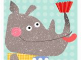 Rhino Birthday Card Happy Birthday Rhino Card by Kali Stileman Publishing