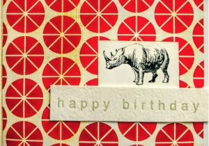 Rhino Birthday Card Happy Birthday Rhino Rhinoceros Card