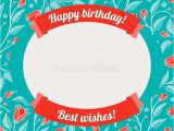 Riversongs Birthday Cards Template for Greeting Card or Invitation Stock Vector