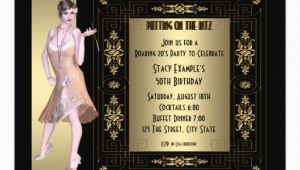 Roaring 20s Birthday Invitations Art Deco Roaring 20 39 S Birthday Party 5×7 Paper Invitation