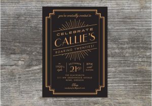 Roaring 20s Birthday Invitations Items Similar to Roaring 20s Birthday Invitation 1920s