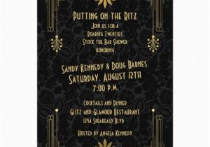 Roaring 20s Birthday Invitations Personalized Roaring 20s Invitations Custominvitations4u Com