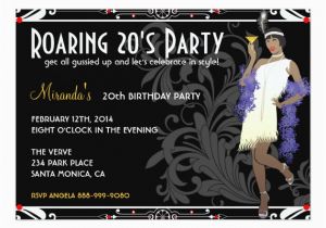 Roaring 20s Birthday Invitations Personalized Roaring 20s Invitations Custominvitations4u Com