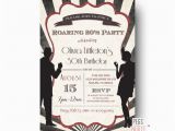 Roaring 20s Birthday Invitations Printable Roaring 20s Invitation Roaring 20s Birthday