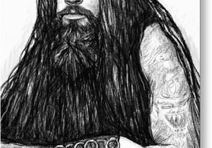 Rob Zombie Birthday Card Rob Zombie Art Drawing Sketch Portrait Painting by Kim Wang