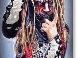 Rob Zombie Birthday Card Rob Zombie Pastel by Melanie D