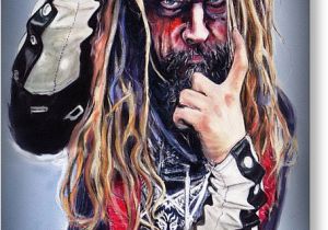 Rob Zombie Birthday Card Rob Zombie Pastel by Melanie D