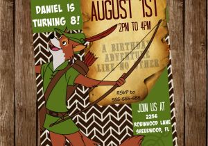 Robin Hood Birthday Party Invitations Disney 39 S Customized Robin Hood Invitation 5×7 Jpg and