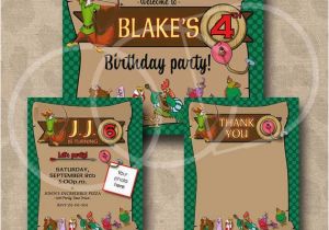 Robin Hood Birthday Party Invitations Robin Hood Birthday Invitation Thank You by