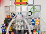 Robot Birthday Decorations Kara 39 S Party Ideas Colorful Robot Birthday Party Kara 39 S