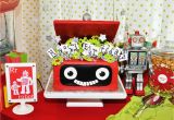 Robot Birthday Decorations Robot Rockets Birthday Party Design Dazzle