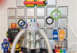 Robot Birthday Party Decorations Kara 39 S Party Ideas Colorful Robot Birthday Party Kara 39 S