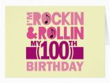 Rock and Roll Birthday Cards Free 100th Birthday Rock and Roll Design Card Zazzle