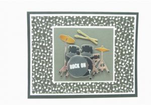 Rock and Roll Birthday Cards Rock 39 N Roll Birthday Card Handmade Paper Greeting Card