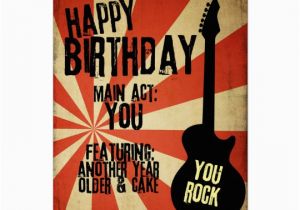 Rock and Roll Birthday Cards Rock and Roll Grunge Birthday Card Zazzle Ca