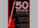 Rock and Roll Birthday Invitations 50th Birthday Rock N 39 Roll Party Invitation