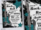 Rock and Roll Birthday Invitations Kids Printable Birthday Invitations Rock N Roll 60th