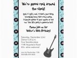 Rock and Roll Birthday Invitations Personalized Rock N Roll Invitations Custominvitations4u Com