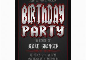 Rock and Roll Birthday Invitations Personalized Rock N Roll Invitations Custominvitations4u Com