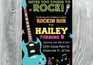 Rock and Roll Birthday Invitations Rock and Roll Birthday Invitation Rock and Roll Birthday