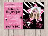 Rock and Roll Birthday Invitations Rock and Roll Birthday Invitation You Print by Deezee