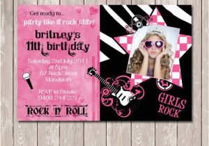 Rock and Roll Birthday Invitations Rock and Roll Birthday Invitation You Print by Deezee