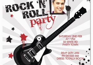 Rock and Roll Birthday Invitations Rock and Roll Birthday Invitations Drevio Invitations Design