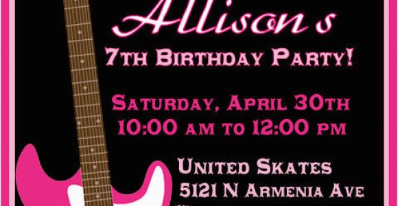 Rock and Roll Birthday Invitations Rock and Roll Birthday Invitations Drevio Invitations Design