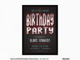 Rock and Roll Birthday Invitations Rock and Roll Birthday Party Invitation