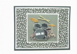 Rock N Roll Birthday Cards Rock 39 N Roll Birthday Card Handmade Paper Greeting Card