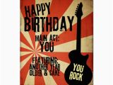 Rock N Roll Birthday Cards Rock and Roll Grunge Birthday Card Zazzle Ca
