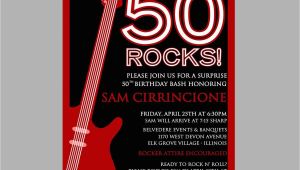 Rock N Roll Birthday Invitations 50th Birthday Rock N 39 Roll Party Invitation