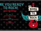 Rock N Roll Birthday Invitations Born to Rock Birthday Party Evite