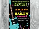 Rock N Roll Birthday Invitations Rock and Roll Birthday Invitation Rock and Roll Birthday