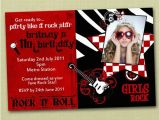 Rock N Roll Birthday Invitations Rock and Roll Birthday Invitations You Print