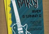 Rock N Roll Birthday Invitations Rock N 39 Roll Birthday Party Invitation by Lklaflen On Etsy