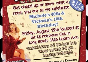 Rockabilly Birthday Invitations 17 Best Ideas About Retro Birthday Parties On Pinterest