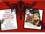 Rockabilly Birthday Invitations Cu1056 Rockabilly Birthday Invitation Ladies Birthday