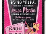 Rockabilly Birthday Invitations Pin Up Girl Rockabilly 40th Birthday Party Invitations Di