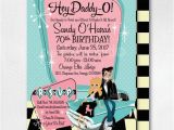 Rockabilly Birthday Invitations Retro 1950s Birthday Party 50s Rockabilly Invites Grease