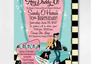 Rockabilly Birthday Invitations Retro 1950s Birthday Party 50s Rockabilly Invites Grease