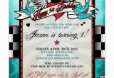 Rockabilly Birthday Invitations Rockabilly Birthday Invitation Checkered Odd Lot Paperie