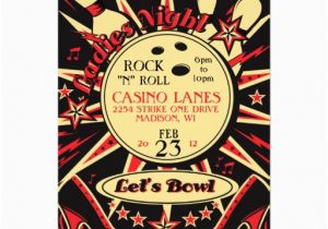 Rockabilly Birthday Invitations Rockabilly Ladies Party Bowling Invitation 13 Cm X 18 Cm