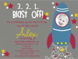 Rocket Ship Birthday Invitations Custom Rocket Ship Birthday Party Invitation by