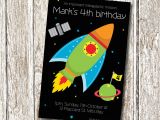 Rocket Ship Birthday Invitations Rocket Ship Birthday Invitation Printable and Personalised