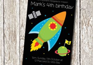 Rocket Ship Birthday Invitations Rocket Ship Birthday Invitation Printable and Personalised
