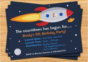 Rocket Ship Birthday Invitations Rocket Ship Birthday Party Invitation by eventfulcards